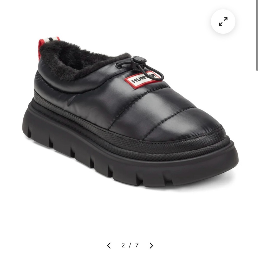 Hunter Black Madi Insulated Slip-on Mules